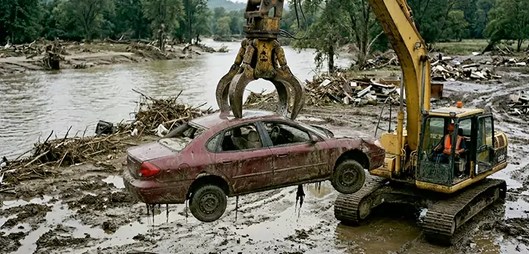 Flood-Damaged Junk Car Disposal in Cleveland