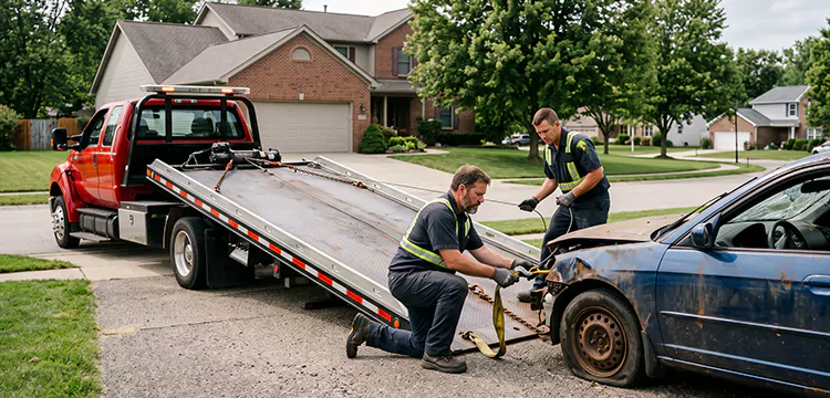Wrecked Car Towing in Cleveland