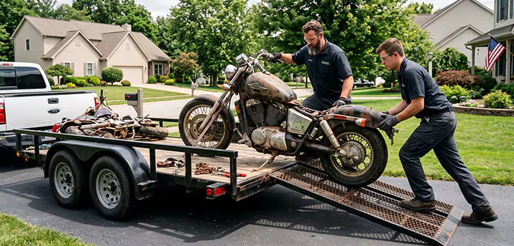 Damaged Motorcycle Removal in Cleveland