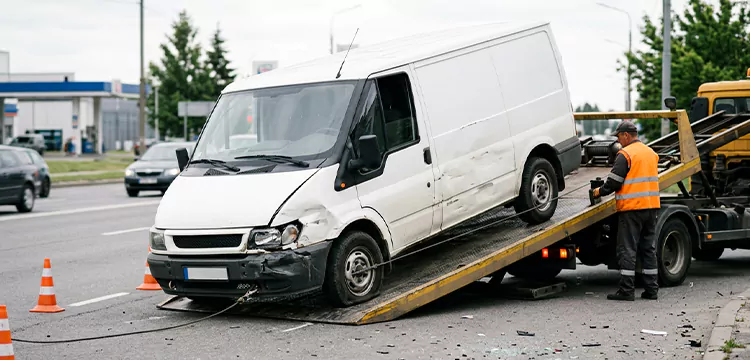 Damaged Van Removal in Cleveland