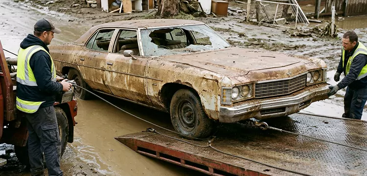 Flood-Damaged Old Car Removal in Cleveland