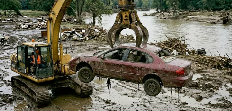 Flood Damaged Junk Car Pick Up for Cash in Cleveland
